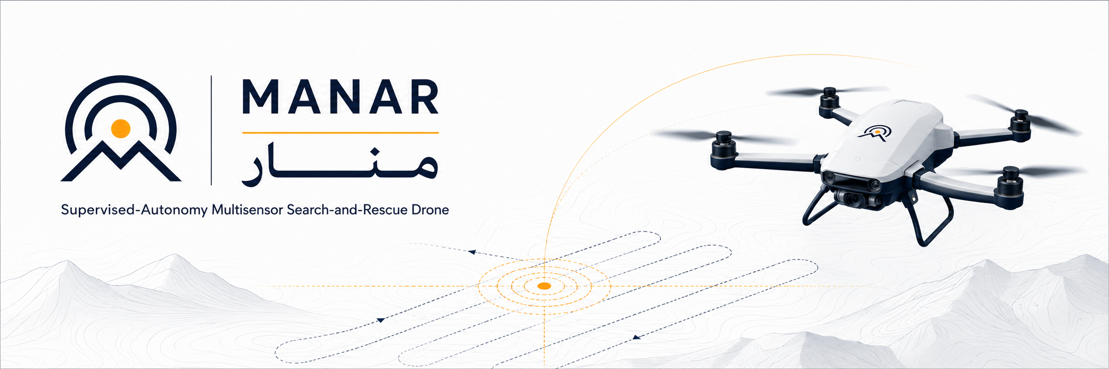 MANAR search and rescue drone project graphic